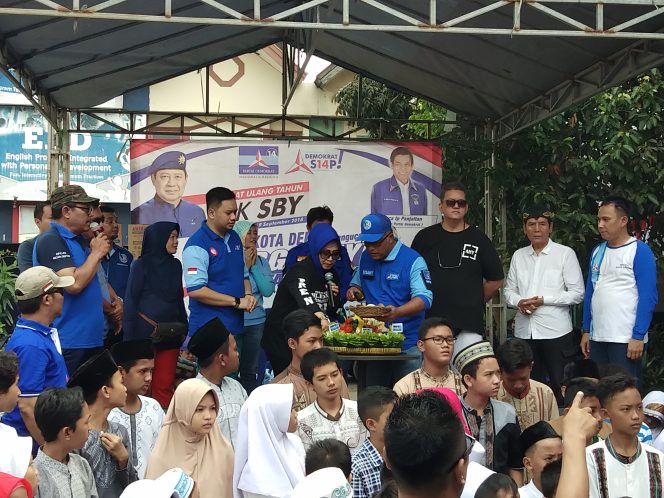 
					Senam Santai Hingga Santunan Yatim Hiasi Perayaan HUT ke-17 Partai Demokrat di Kota Depok