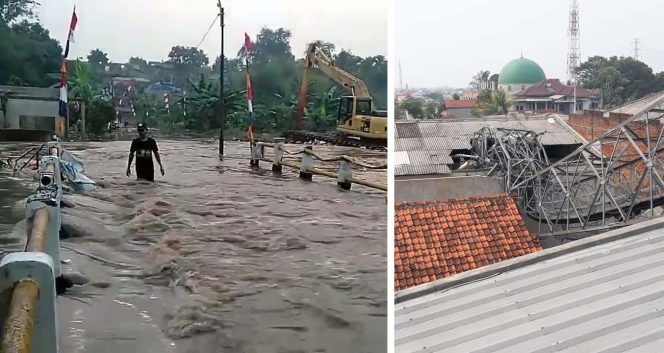 
					Banjir setinggi lebih dari satu meter dan terjangan angin puting beliung, melanda Depok, pada Kamis 15 Agustus 2019.
