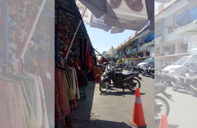 
					Pedagang kaki lima (PKL) eks Taman Topi di Jalan Dewi Sartika.