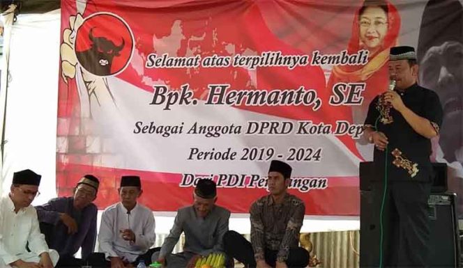 
					Hermanto kembali dipercaya oleh masyarakat Beji, Limo, dan Cinere duduk sebagai anggota DPRD Kota Depok periode 2019-2024.