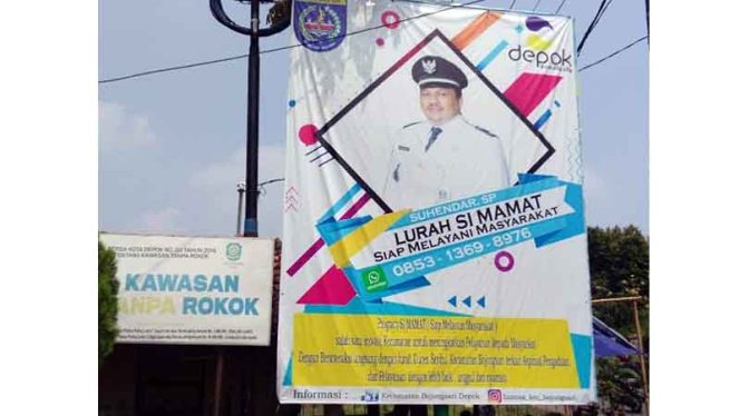 
					Baliho Lurah Si Mamat di Kelurahan Duren Serib, Kecamatan Bojongsari. 