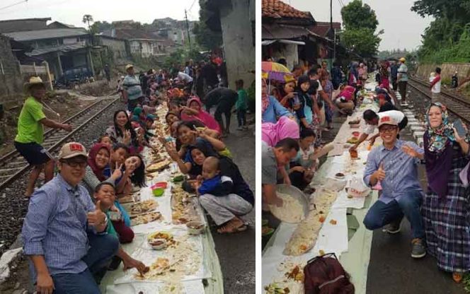 
					ebagai bentuk kebersamaan warga Parung Jambu, Kelurahan Empang yang akan digusur PT.KAI karena terkena dampak proyek double treck Bogor - Sukabumi gelar kegiatan ngaliwet bareng.