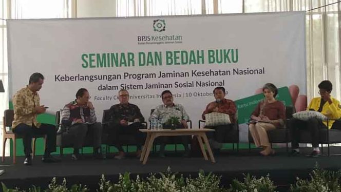
					Seminar dan Bedah Buku Putih Komisi IX DPR RI berjudul “Keberlangsungan Program Jaminan Kesehatan Nasional dalam Sistem Jaminan Sosial Nasional” di Univeritas Indonesia Depok.