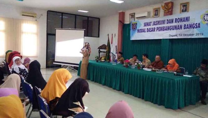 
					Sosialisasi Sehat Jasmani dan Rohanai Modal Dasar Pembangunan Bangsa di Aula Kecamatan Bojongsari.