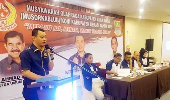 
					KONI Kabupaten Bekasi mengusulkan bantuan dana hibah sebesar Rp 40 miliar untuk anggaran 2020.
