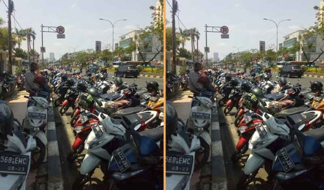 
					Salah satu parkir liar di bahu jalan kawasan Jalan Margonda belum bisa ditertibkan. 