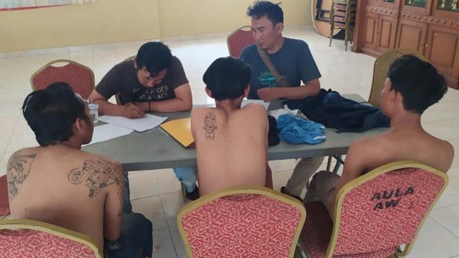 
					Pengamanan para preman di Depok dalam rangka Operasi Sikat Jaya 2019.