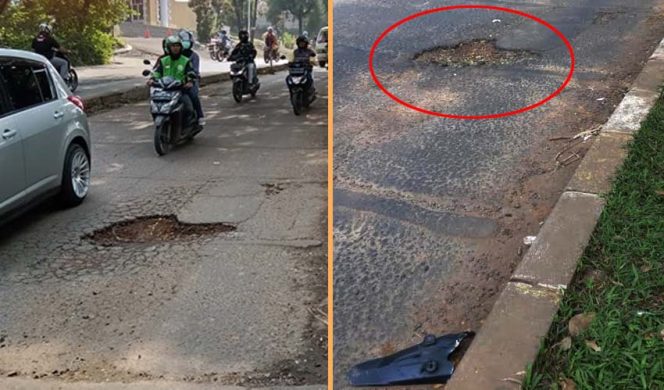 
					Lokasi kecelakaan yang terjadi di Jalan Grand Depok City (GDC) Depok. Banyak lubang-lubang besar berbahaya di jalan sepanjang 2,5 km itu. 