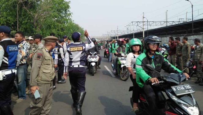 
					Mulai Hari Ini, Ojol Dilarang Mangkal di Sepanjang Jalan Juanda, Kota Bekasi. (Foto: Istimewa)