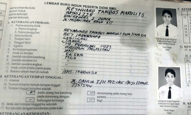 
					Foto Raport Reynhard Sinaga