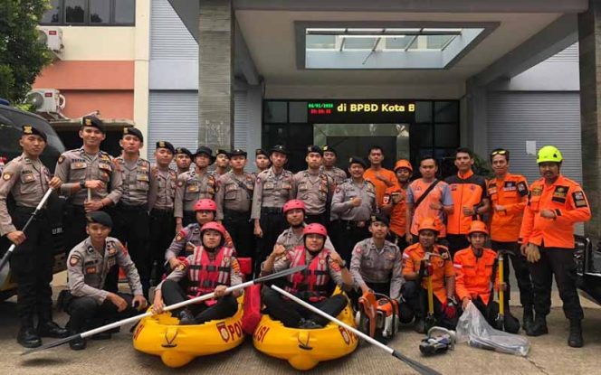 
					Satuan Sabhara Polresta Bogor Kota bersama BPBD Kota Bogor.