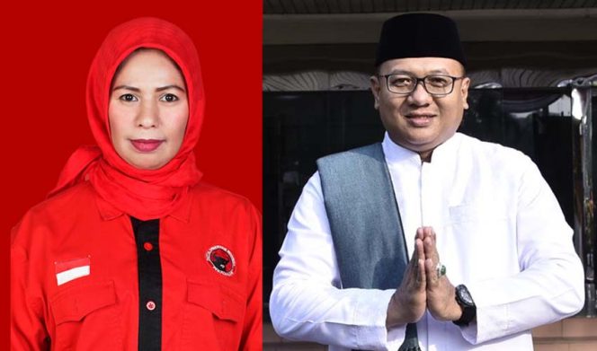 
					Afifah Alia (kiri) sebagai Bakal Calon Wakil Wali Kota Depok untuk disandiingkan dengan Bakal Calon Wali Kota Depok, Pradi Supriatna.