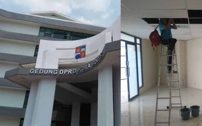 
					Kebocoran yang diduga akibat rembesan air dari lantai atas.