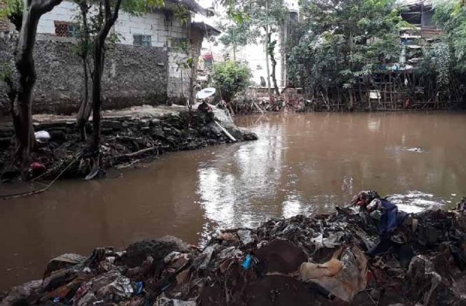 
					Kali Krukut dipenuhi sedimentasi akibatnya saat banjir air meluap. (FOTO : istimewa)