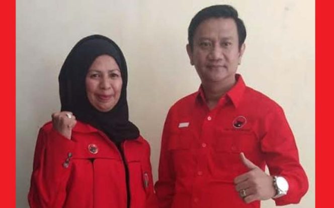 
					Afifah Alia dan Ketua DPC PDI Perjuangan Kota Depok, Hendrik Tangke Allo.