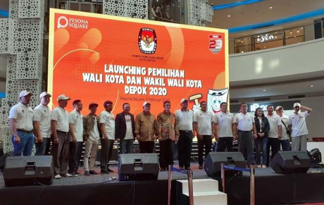 
					KPU Kota Depok melaunching tahapan sekaligus memperkenalkan memperkenalkan maskot serta jingle Pilkada Depok 2020.