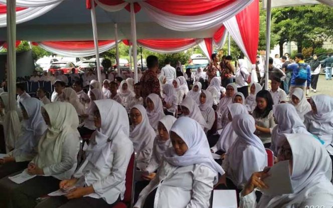 
					Suasana Seleksi Kompetensi Dasar Penerimaan Calon Pegawai Negeri Siipil (CPNS).