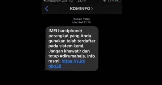 
					Notifikasi IMEI Terdaftar Kominfo Mulai Masuk ke Ponsel