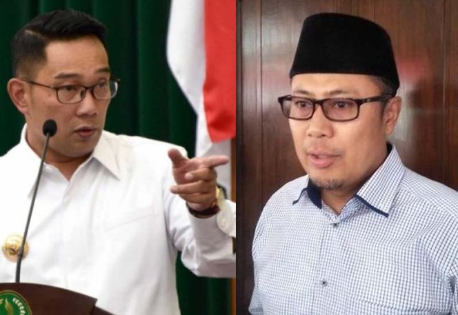 
					Gubernur Jawa Barat Ridwan Kamil dan Wali Kota Sukabumi Achmad Fahmi (kanan)