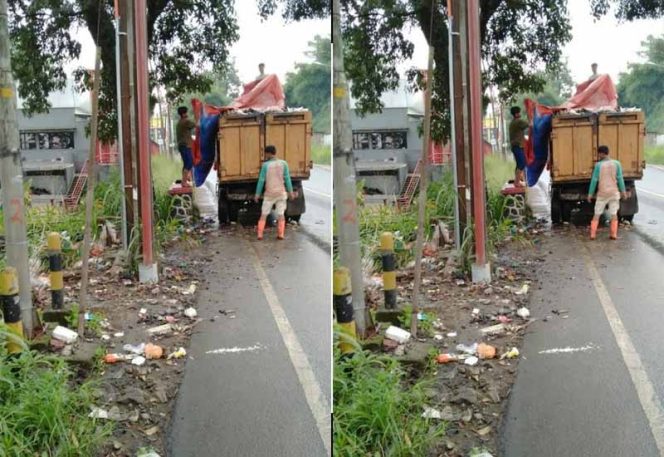 
					TPS Liar di sepanjang jalur Kecamatan Cigombong membuat UPT Kebersihan Ciawi kewalahan.